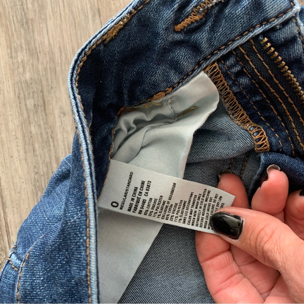 Distressed jeans skinny leg  sz 0